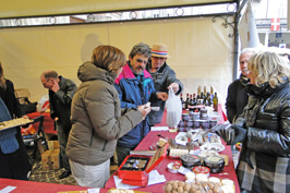 les denrée sur le stand