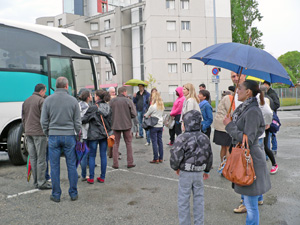 au depart du car